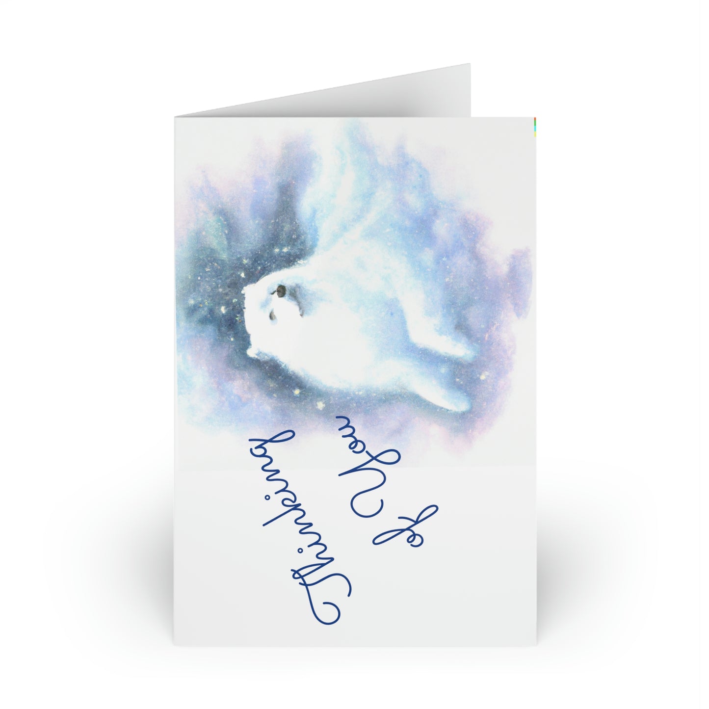 Galactic Samoyed Thinking of You: Greeting Cards (1 or 10-pcs)