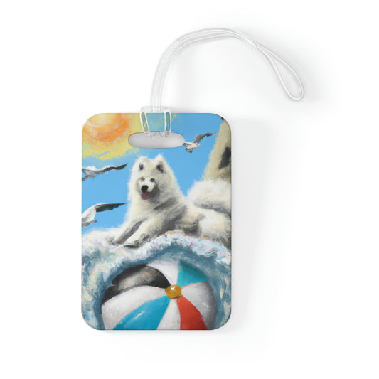 Samoyed Beach Vacation Bag Tag