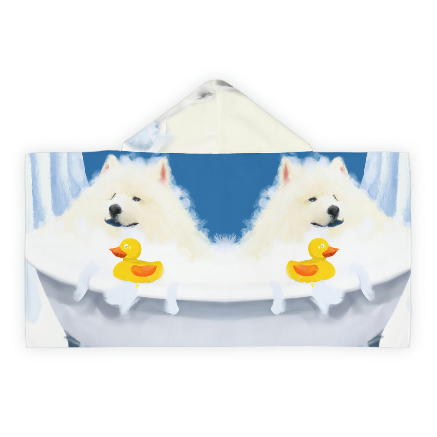 Samoyed Bath Time Youth Hooded Towel