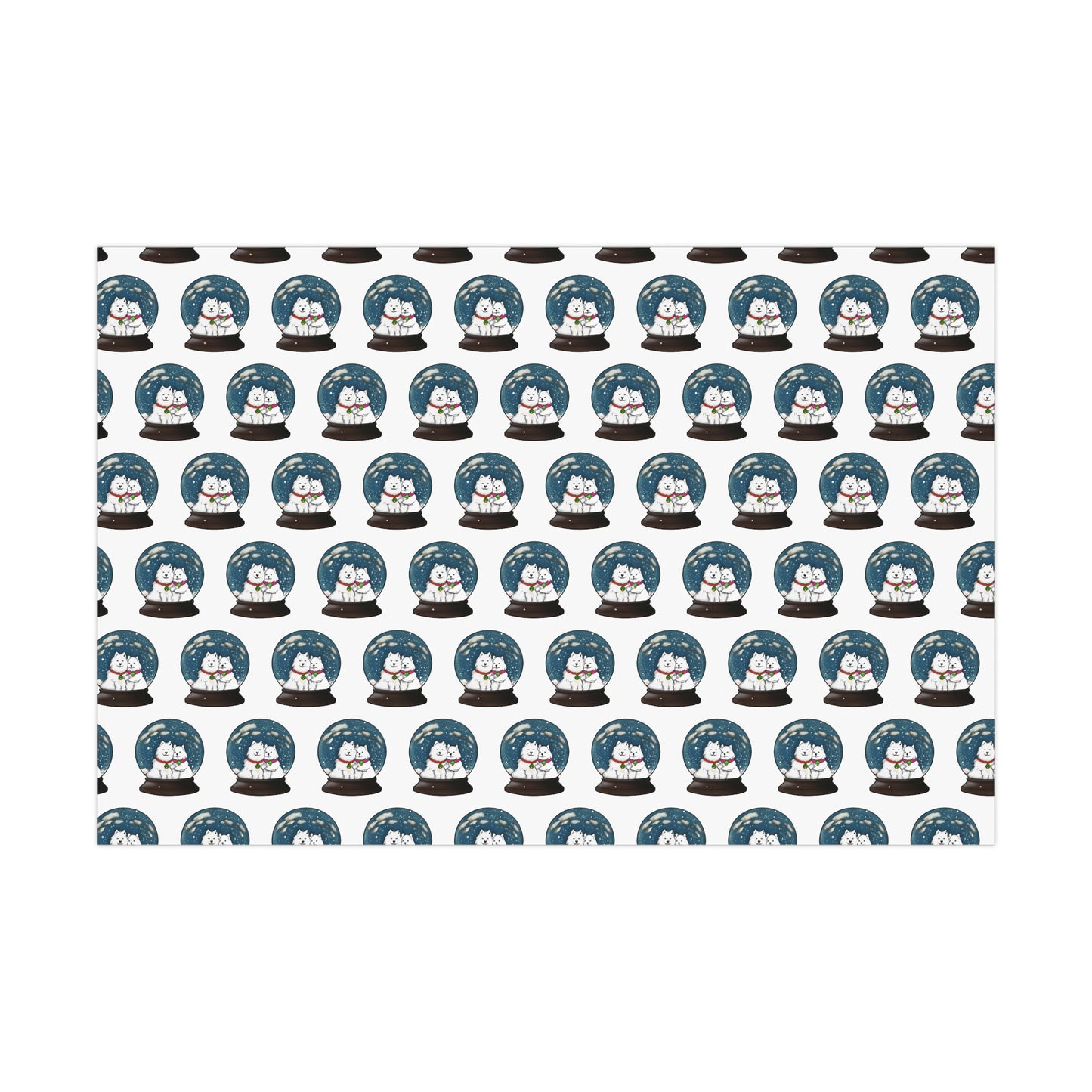 Samoyed Winter Snow Globe Gift Wrap Papers