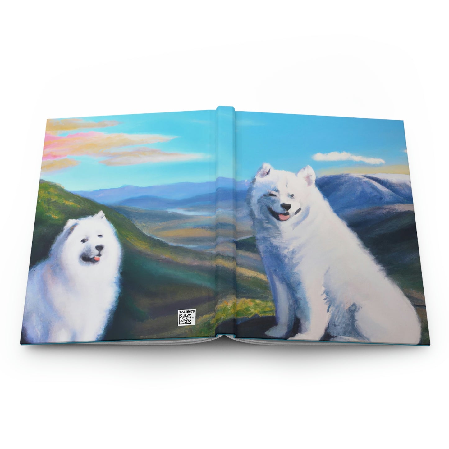 Samoyed Mountain Sky: Hardcover Journal Matte