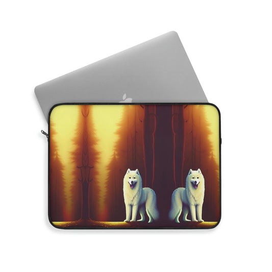 Forest Samoyeds Laptop Sleeve