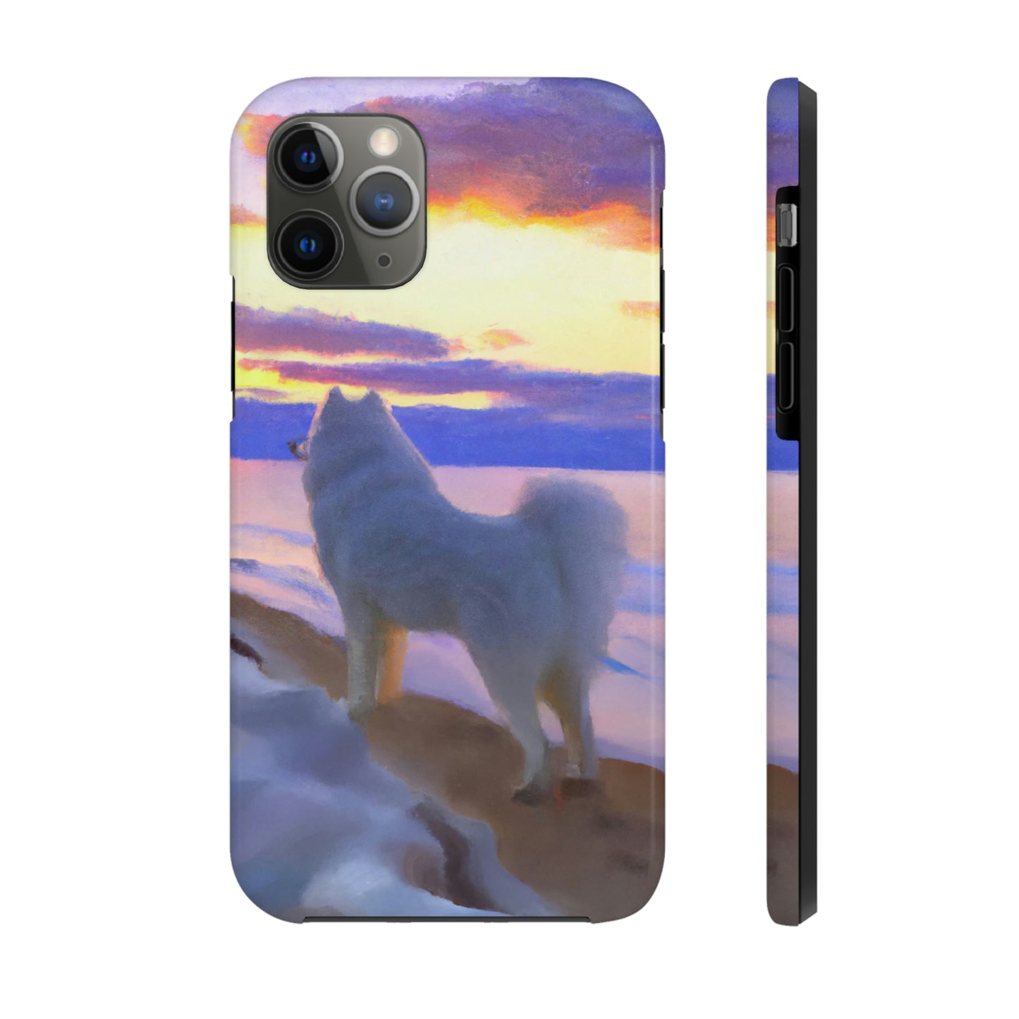 Sunset Samoyed Tough Phone Cases