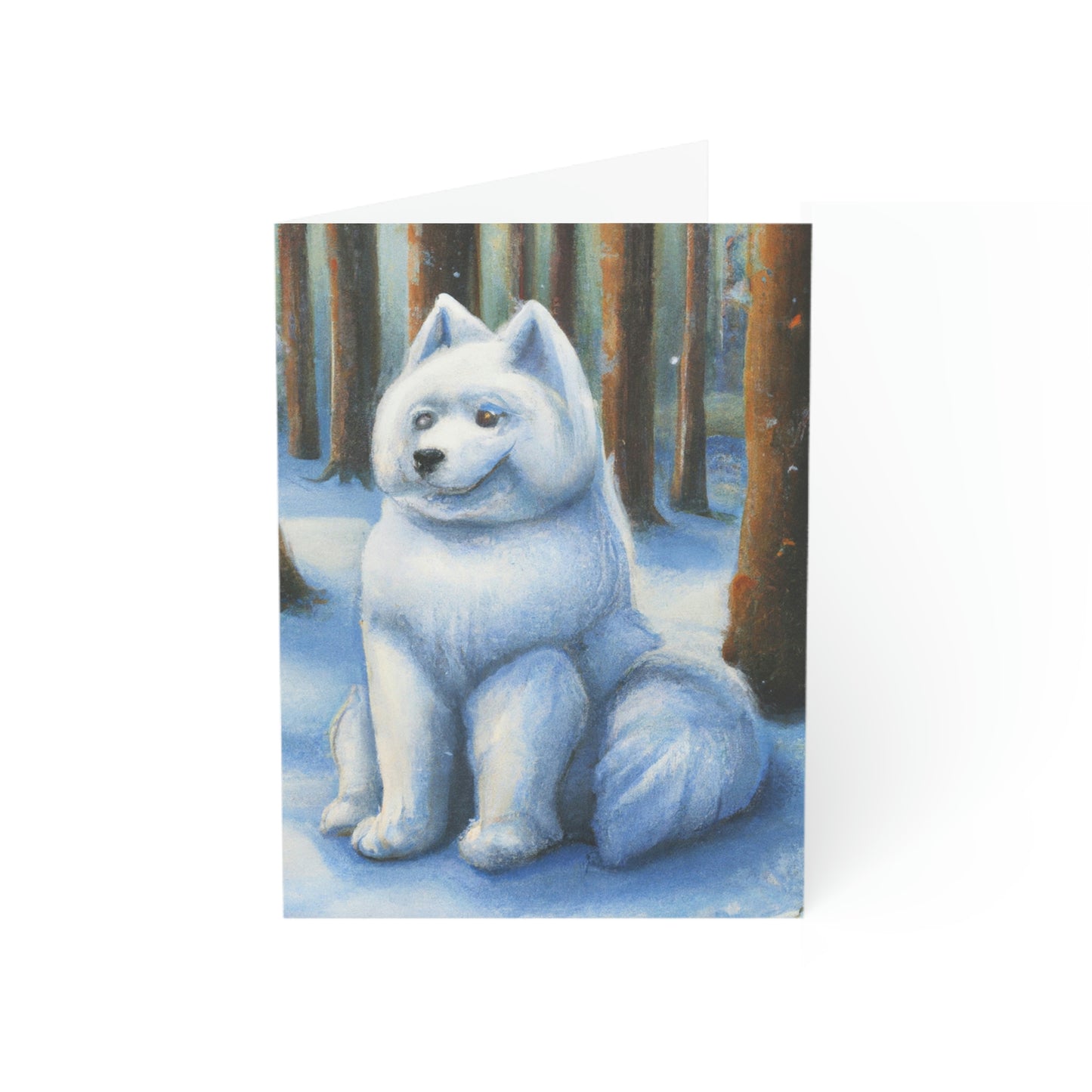 Snowdog Samoyed: Folded Greeting Cards (1, 10, 30, and 50pcs)