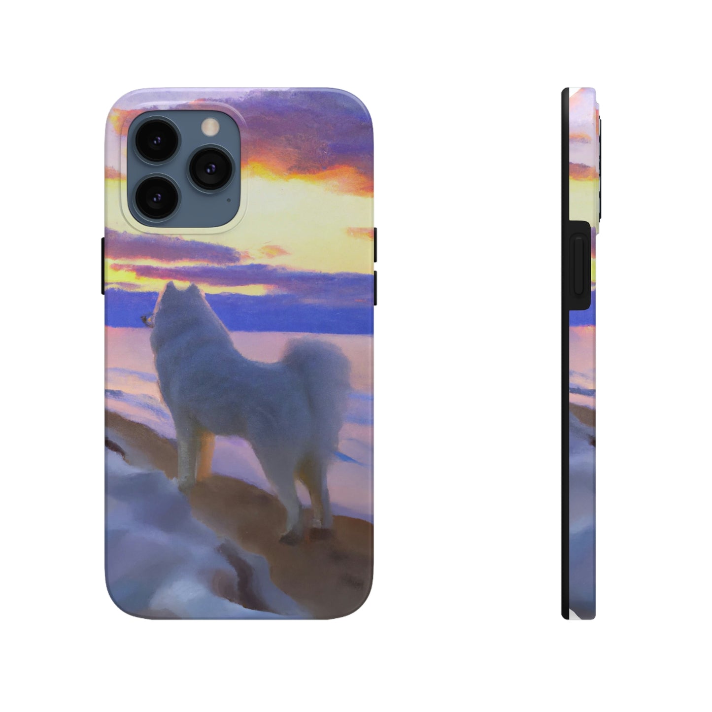 Sunset Samoyed Tough Phone Cases