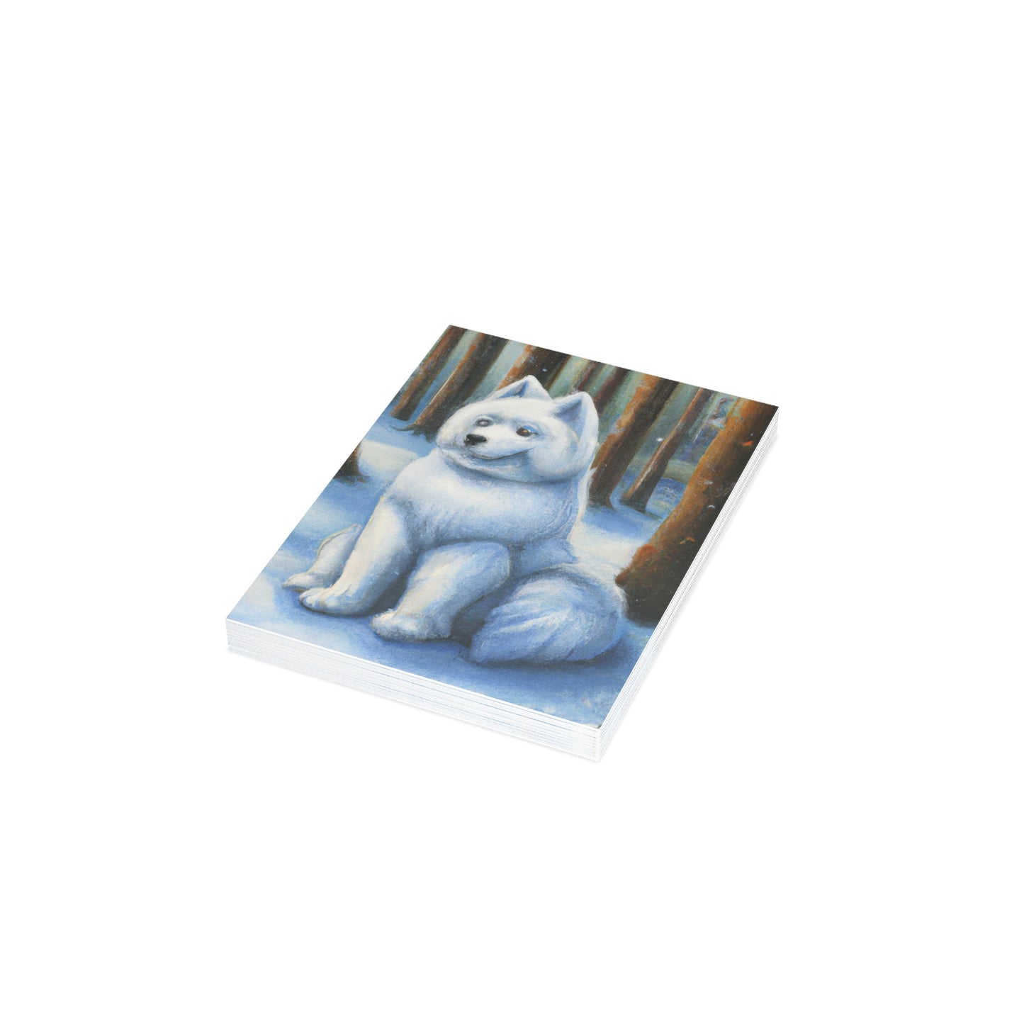 Snowdog Samoyed: Folded Greeting Cards (1, 10, 30, and 50pcs)