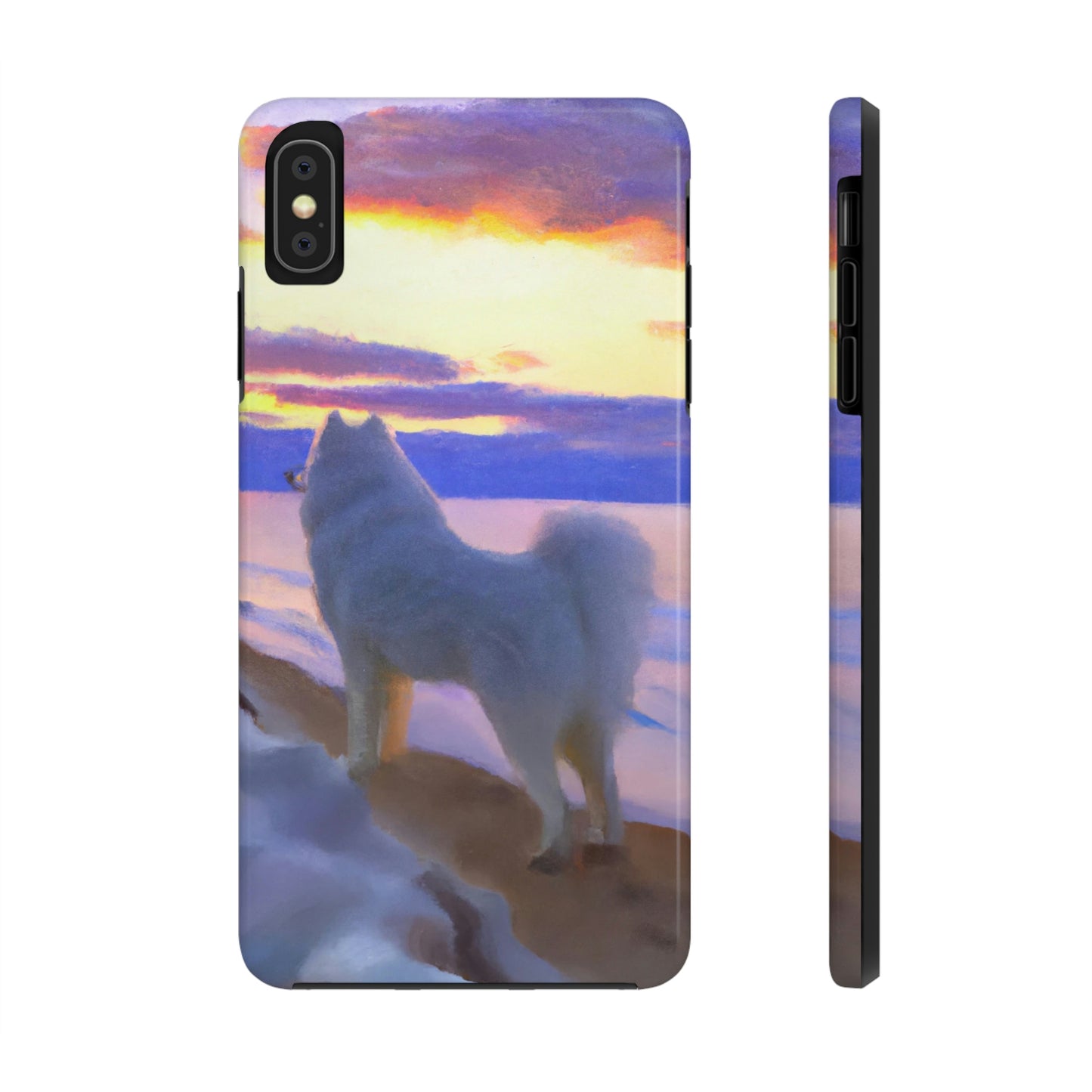 Sunset Samoyed Tough Phone Cases