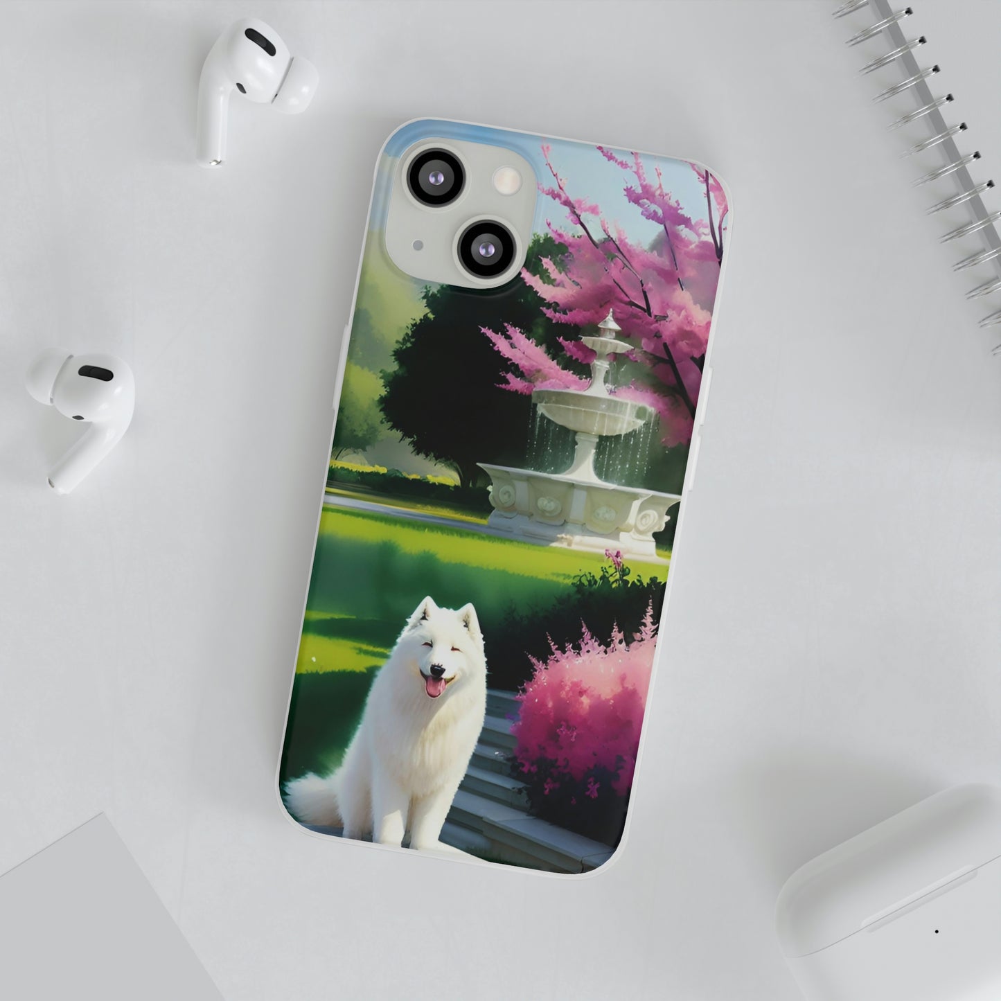 Spring Samoyed Flexi Case