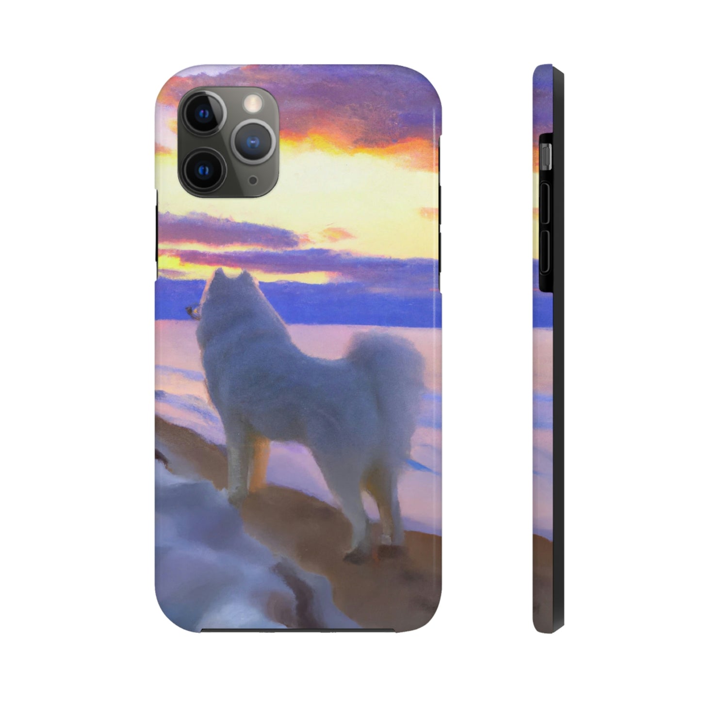 Sunset Samoyed Tough Phone Cases