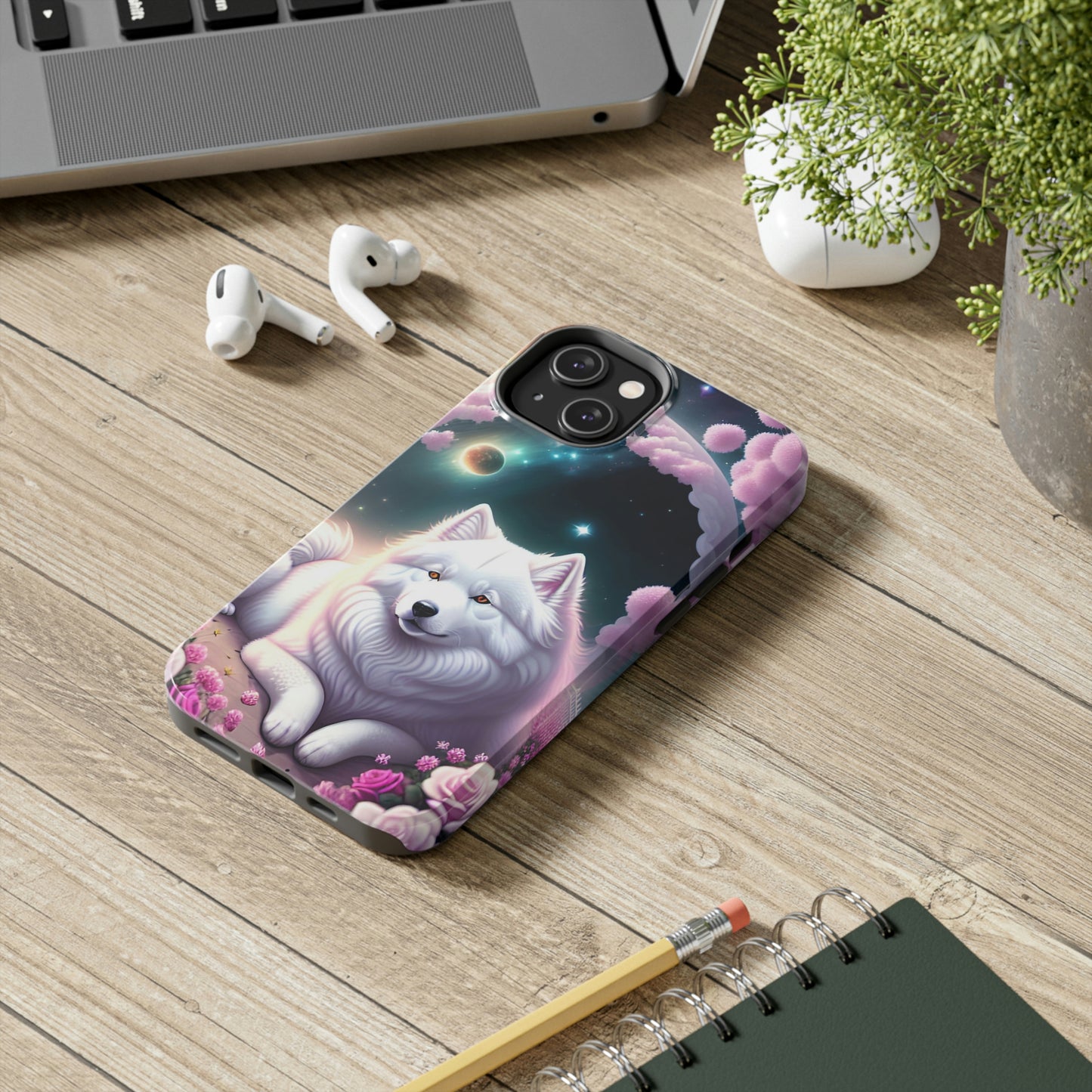 Galactic Samoyed Tough Phone Case