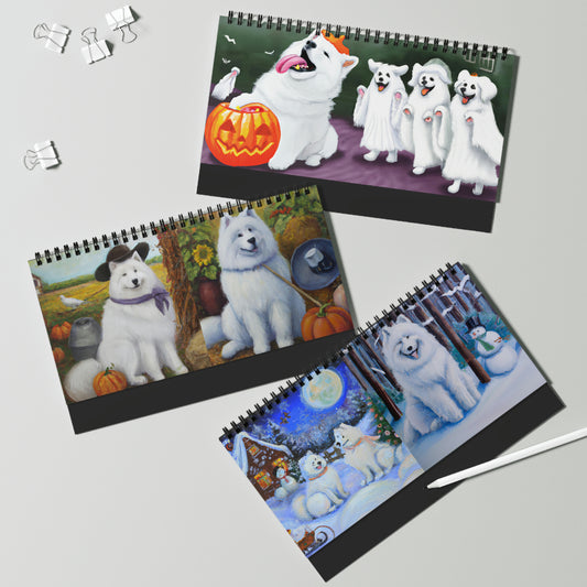 Seasonal Samoyeds: Desk Calendar