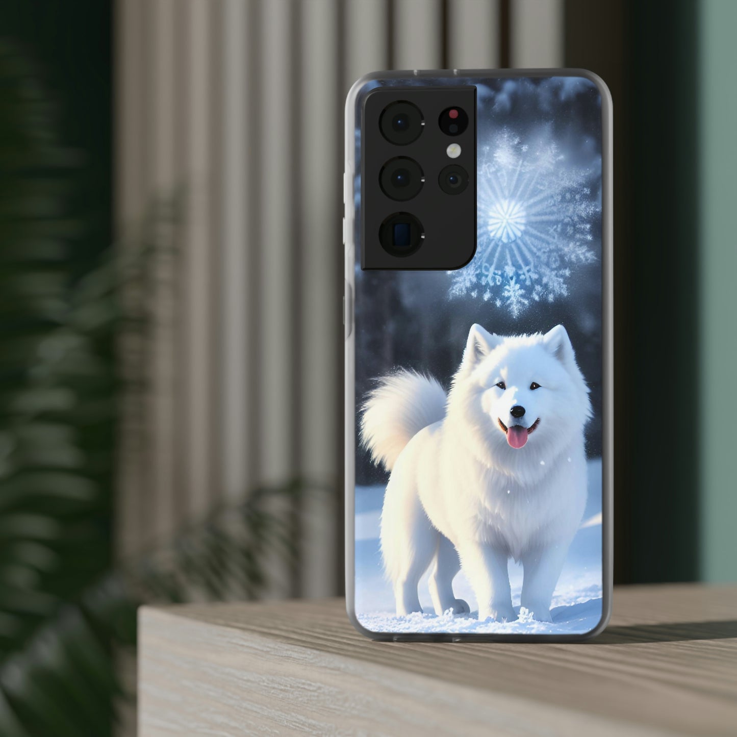 Samsung Crisp Samoyed Winter Day Flexi Cases