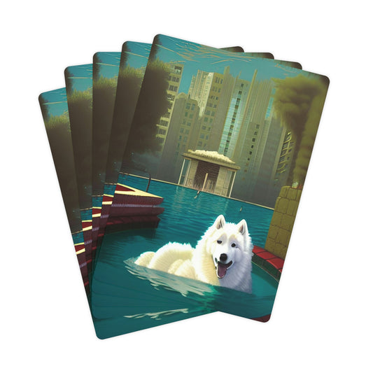 City Park Samoyed Poker Cards