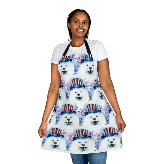 Uncle Sam Samoyed Apron