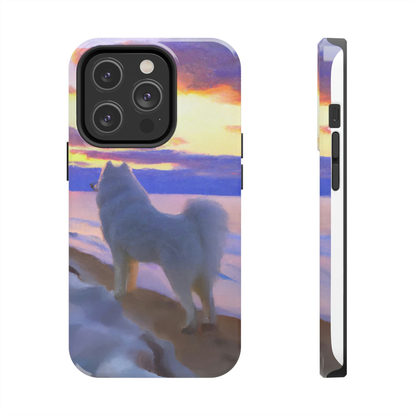 Sunset Samoyed Tough Phone Cases