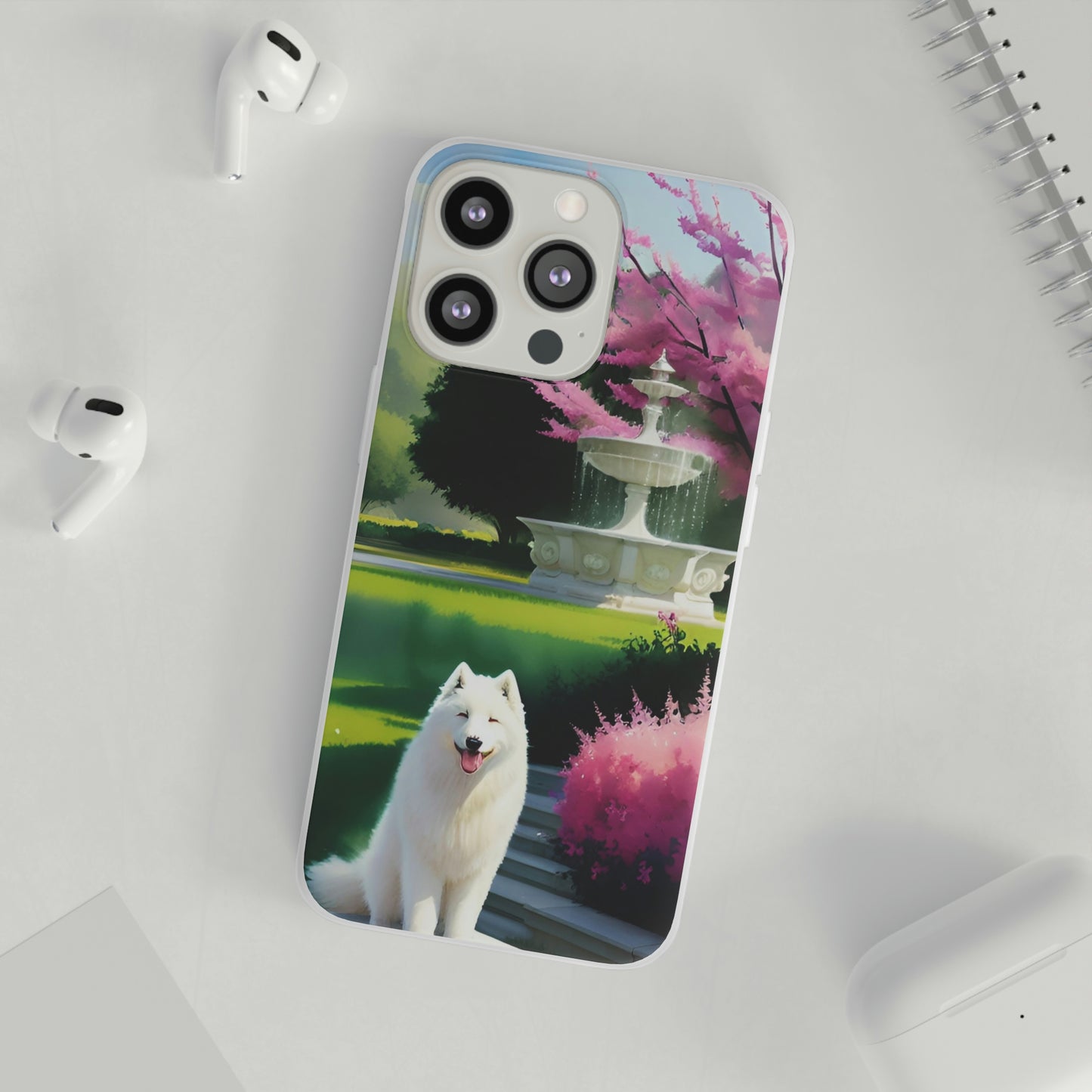 Spring Samoyed Flexi Case