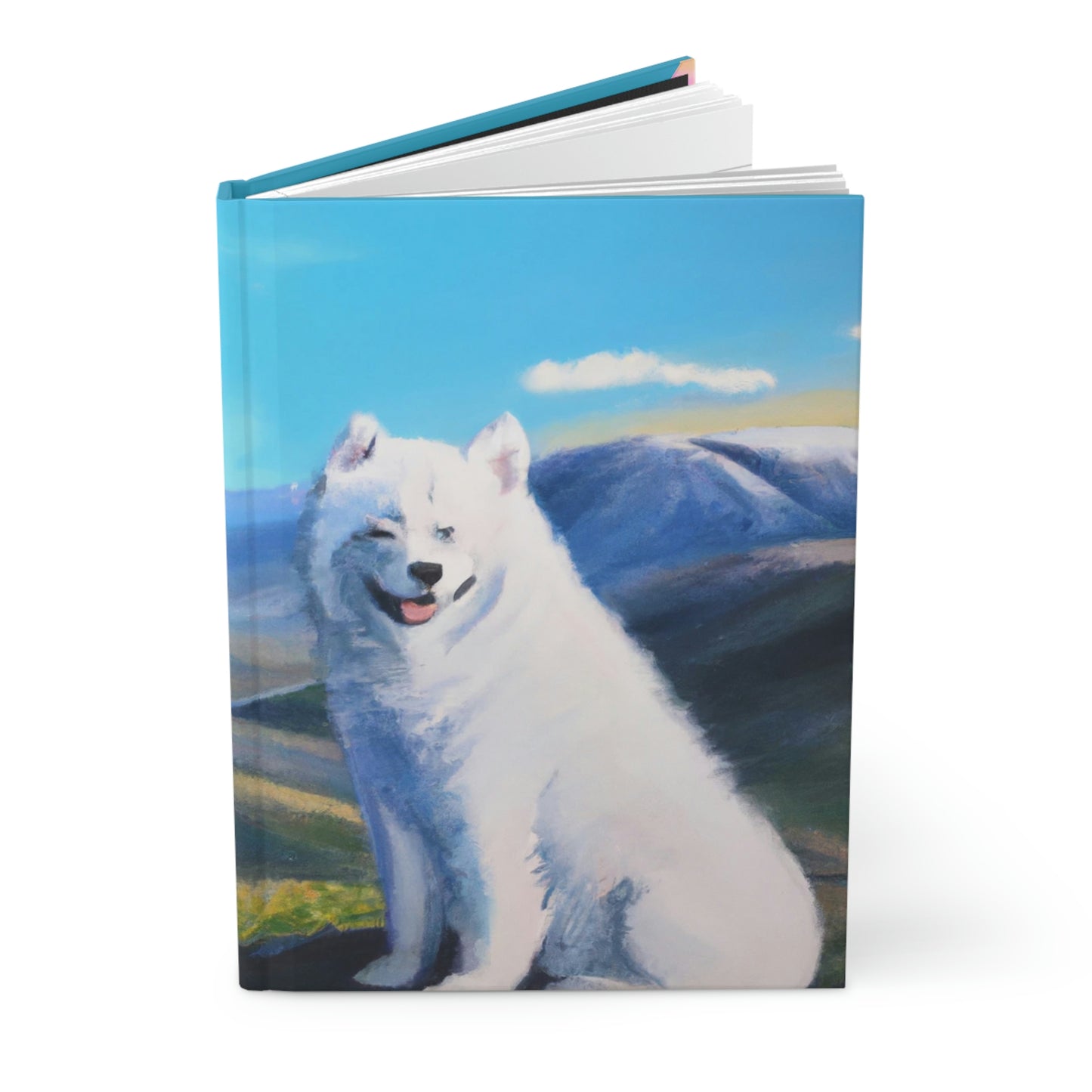 Samoyed Mountain Sky: Hardcover Journal Matte