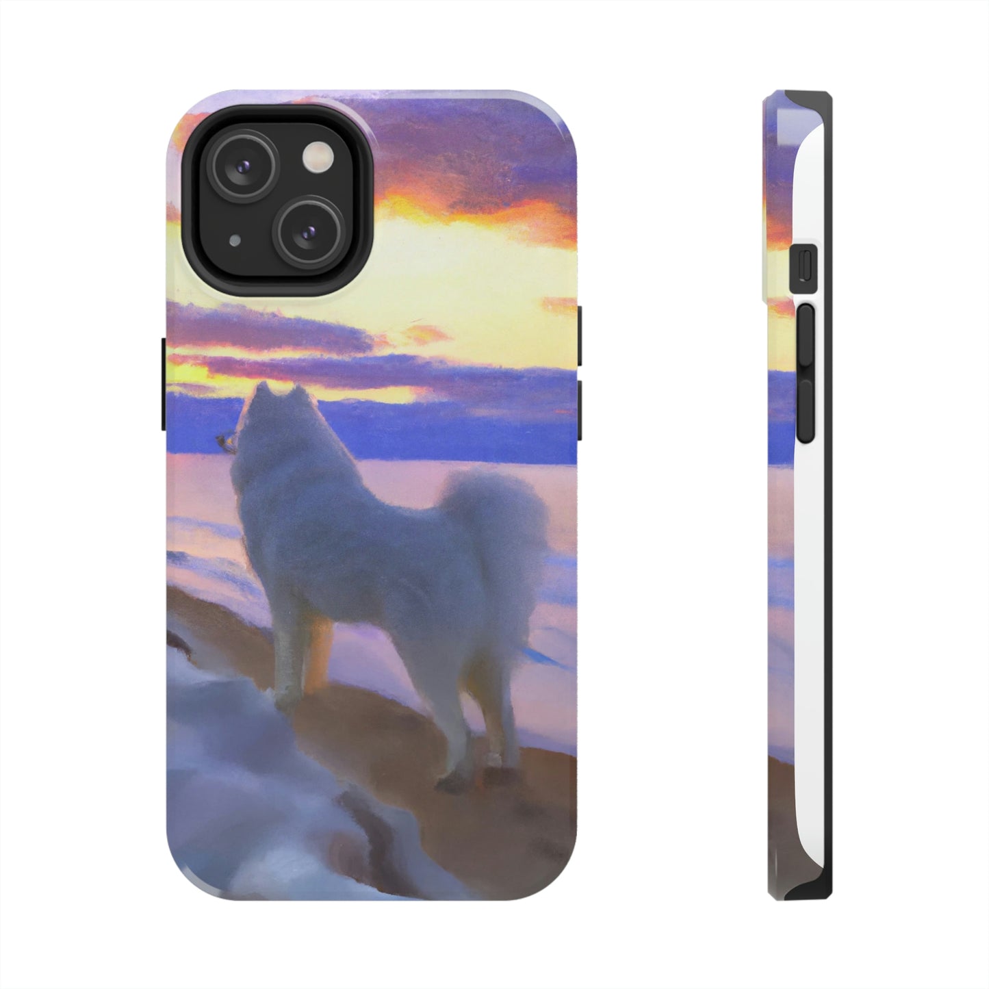 Sunset Samoyed Tough Phone Cases