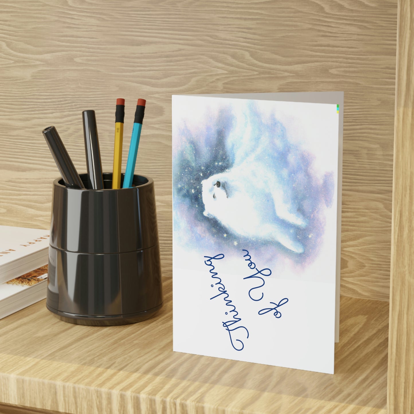 Galactic Samoyed Thinking of You: Greeting Cards (1 or 10-pcs)