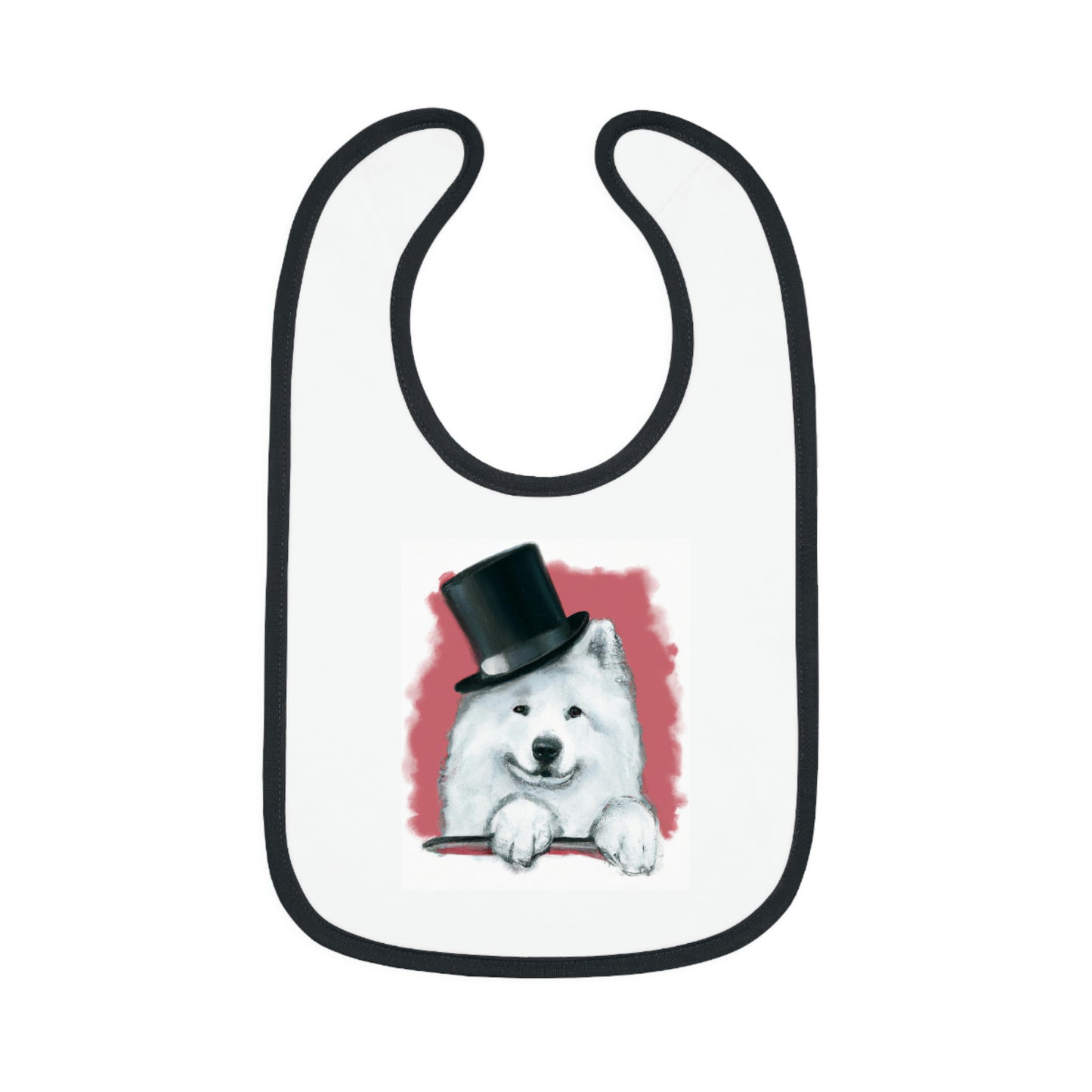 Baby Samoyed Top Hat Bib