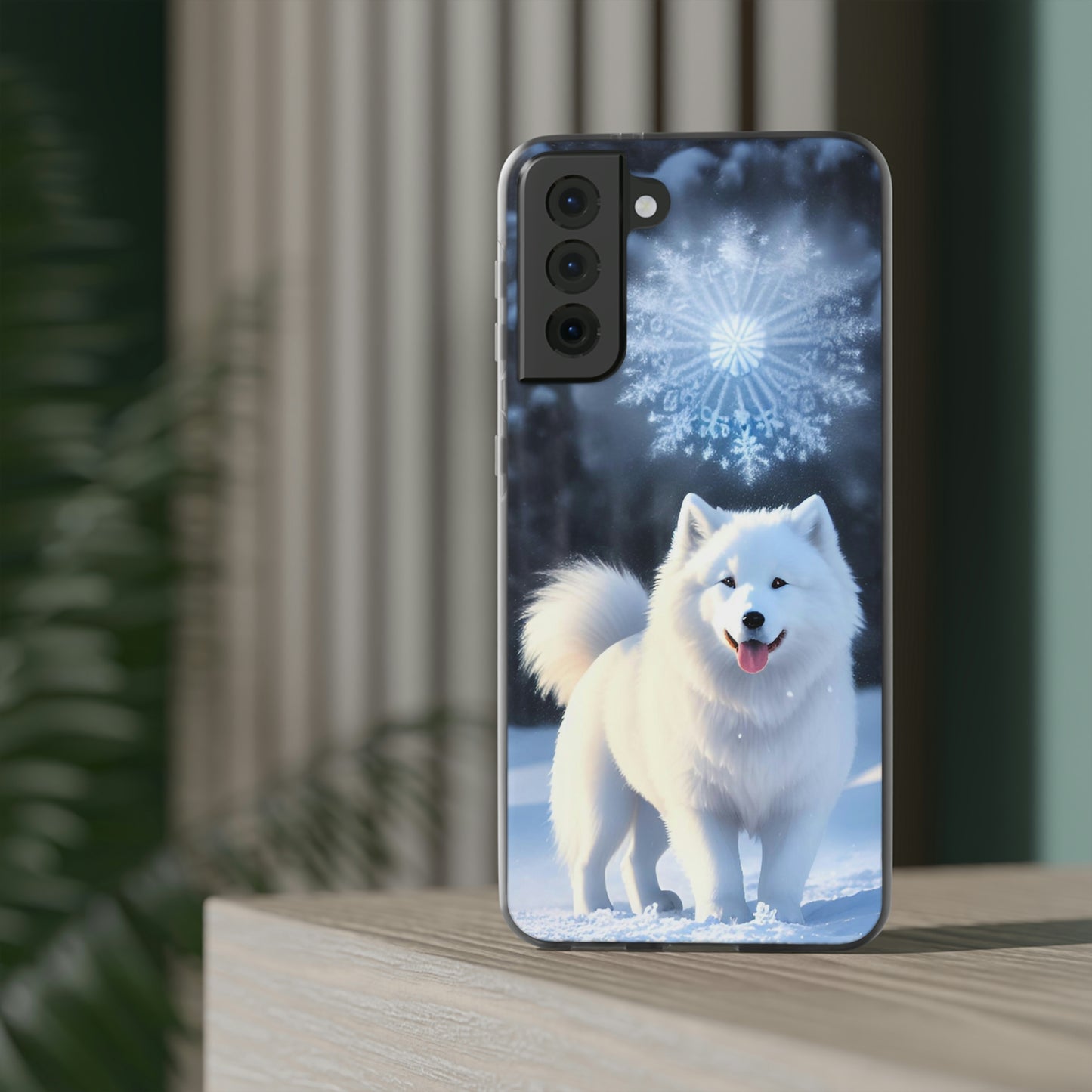 Samsung Crisp Samoyed Winter Day Flexi Cases