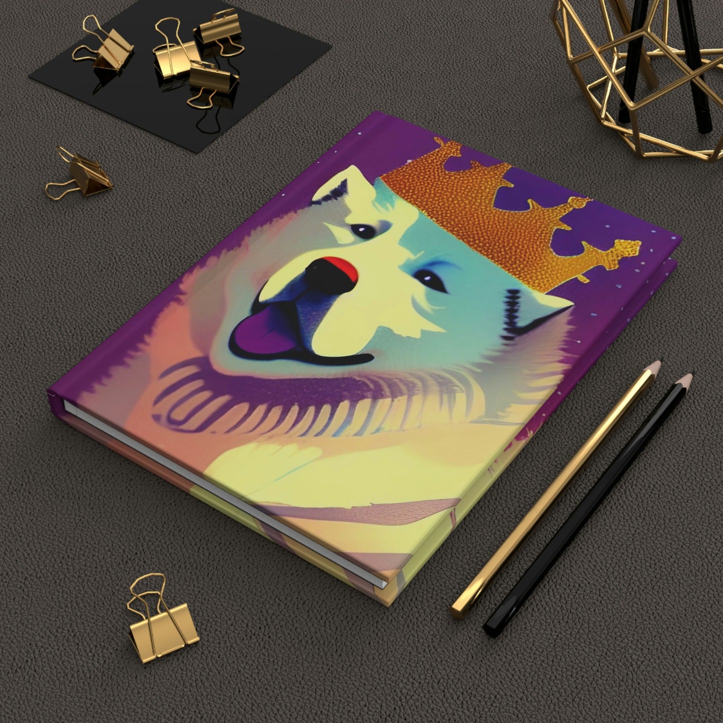 Samoyed King Hardcover Journal Matte