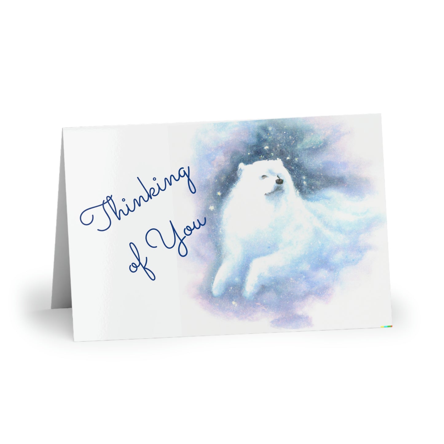 Galactic Samoyed Thinking of You: Greeting Cards (1 or 10-pcs)