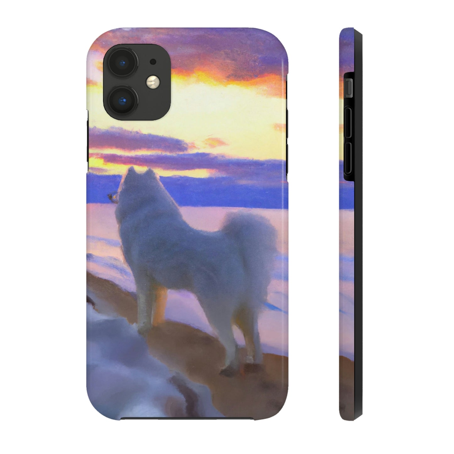 Sunset Samoyed Tough Phone Cases