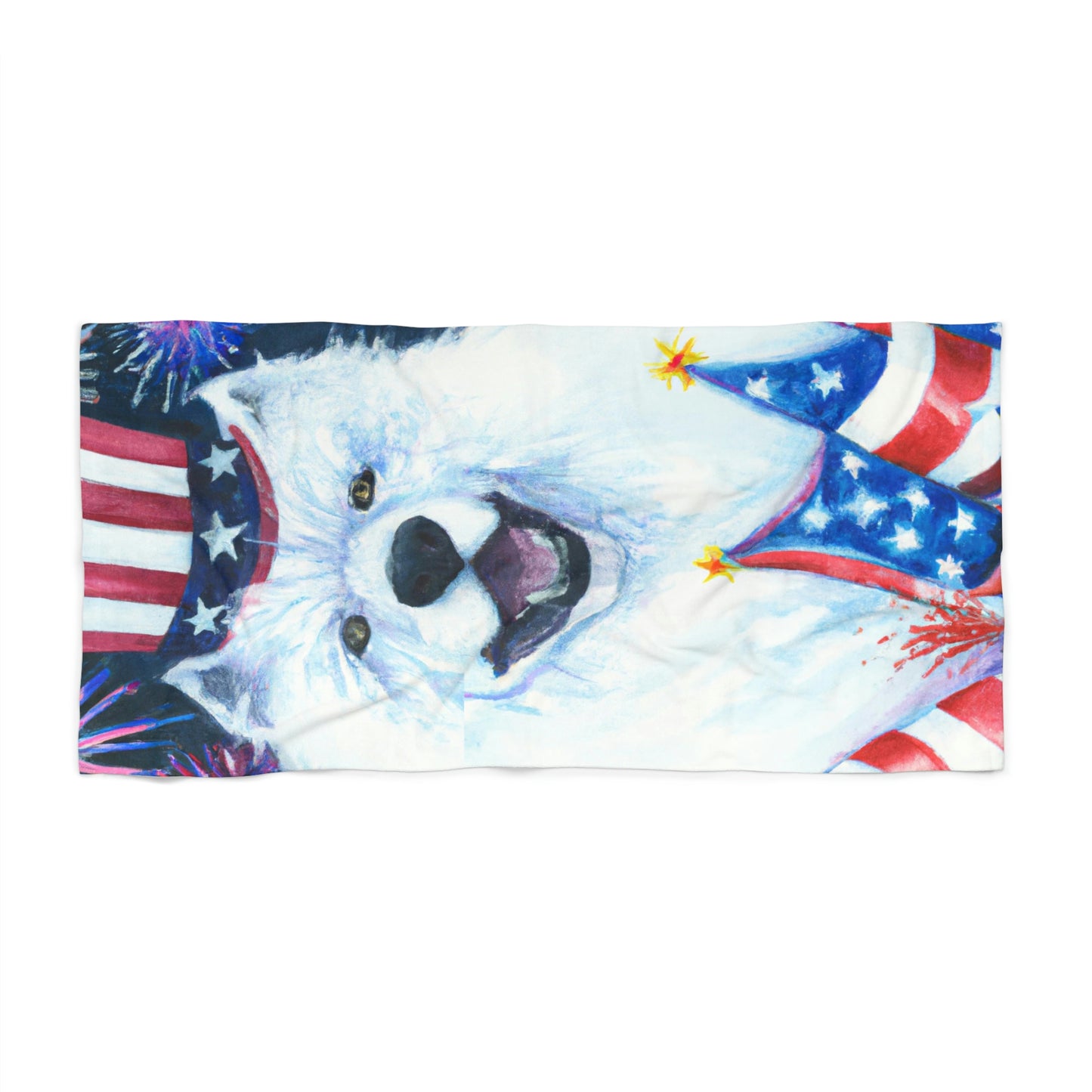 Parotic Samoyed Beach Towel