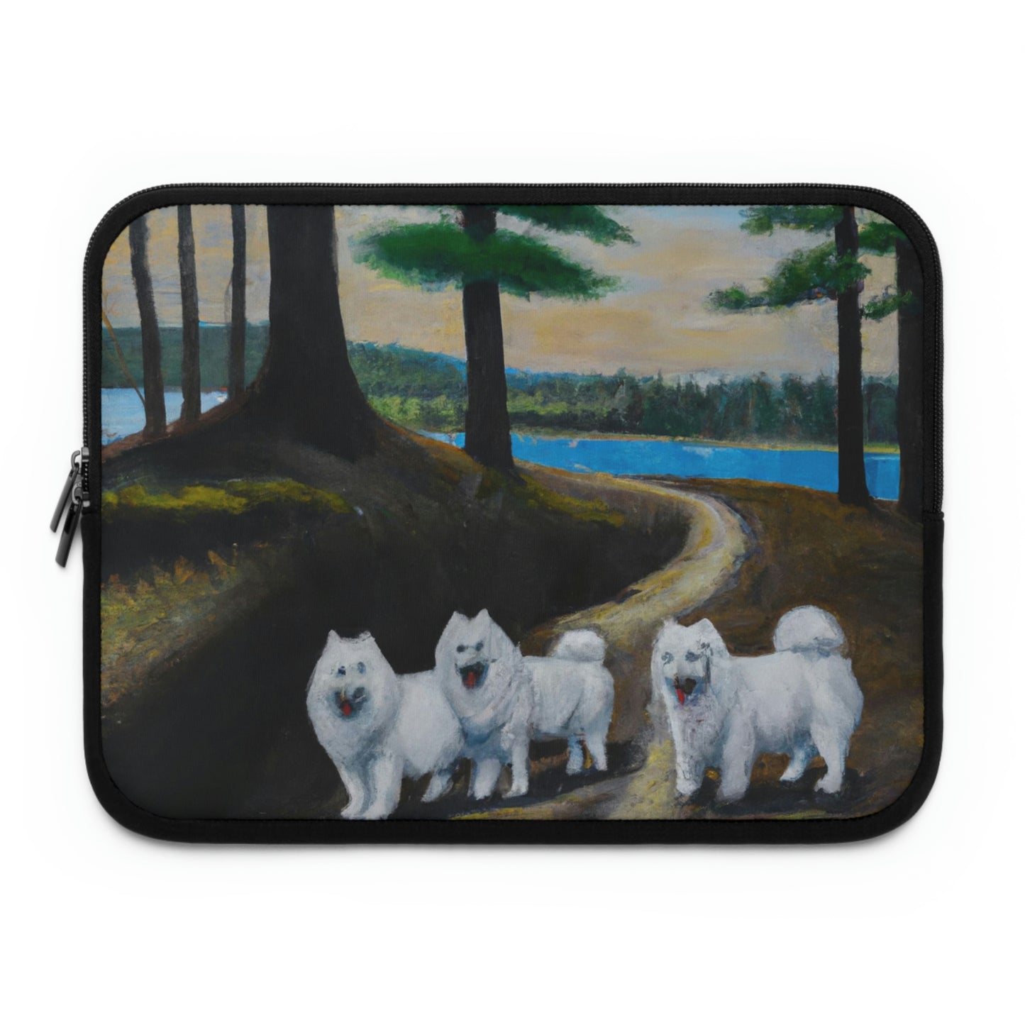 Samoyed Pack in the Woods Laptop Sleeve