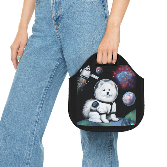 Space Cadet Samoyed: Neoprene Lunch Bag