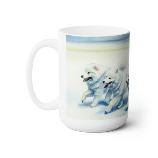 Samoyed Pack Run Ceramic Mug 15oz