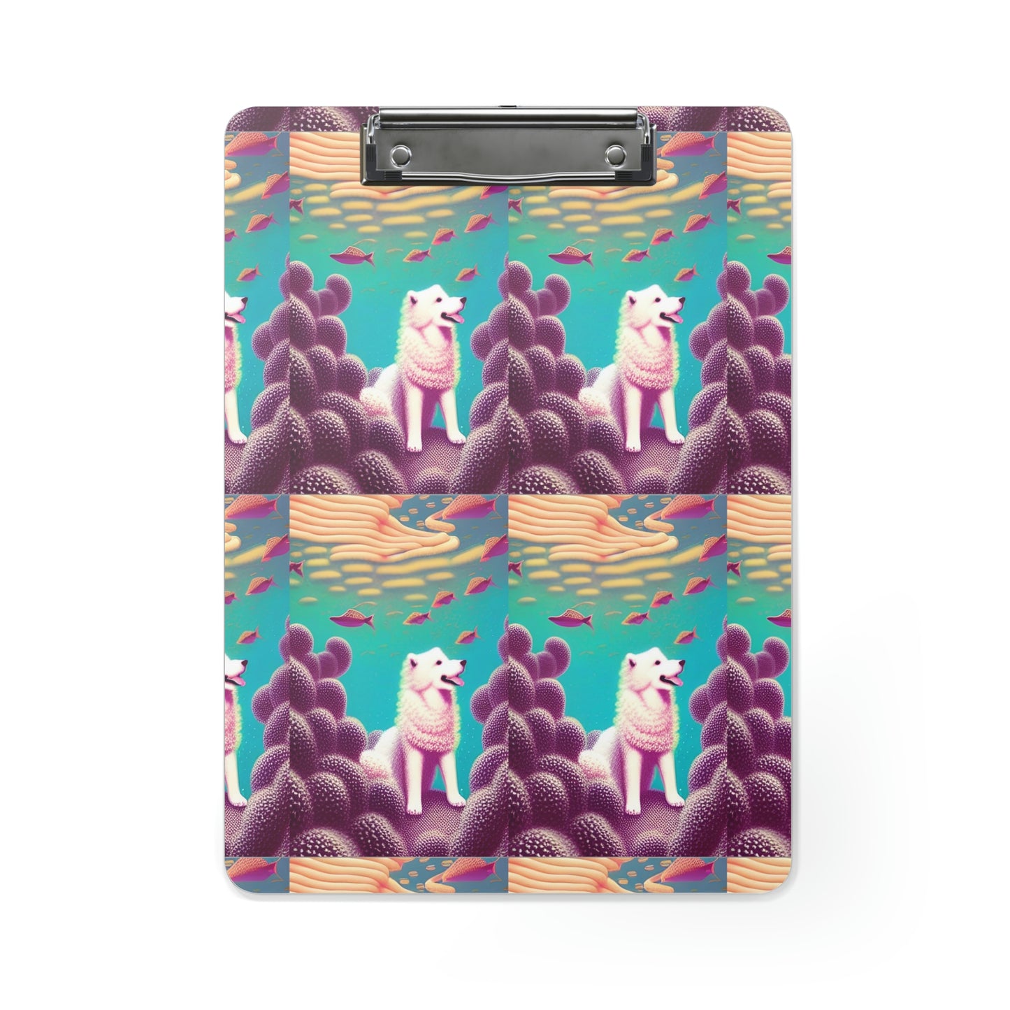 Fantasy Samoyed Coral Reef Clipboard