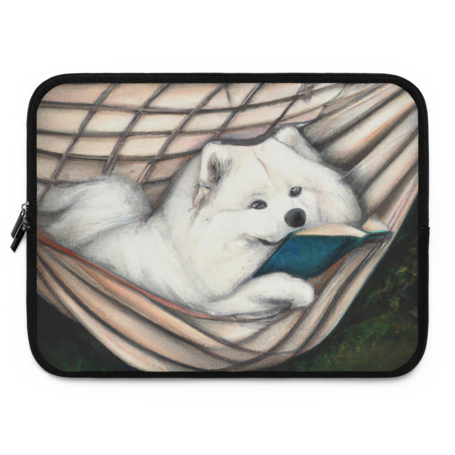 Reading Samoyed Laptop Sleeve