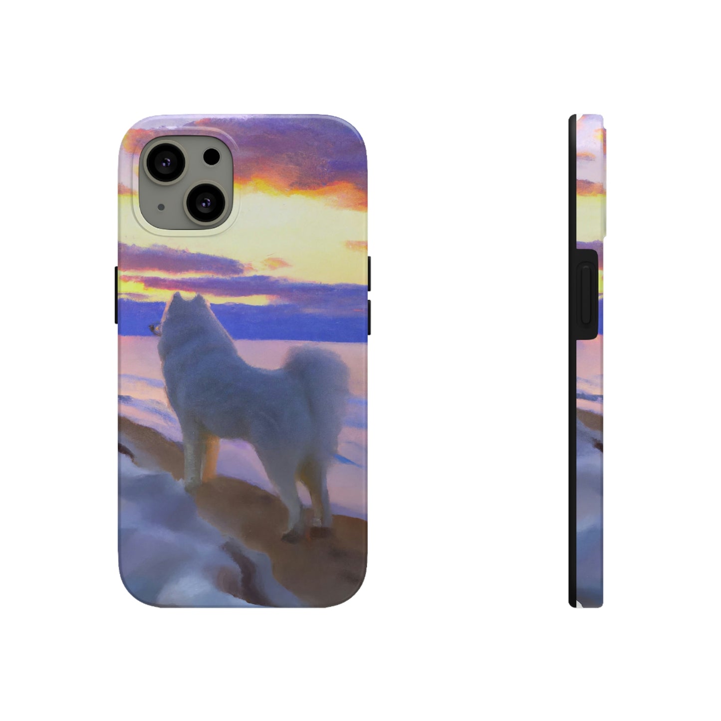 Sunset Samoyed Tough Phone Cases