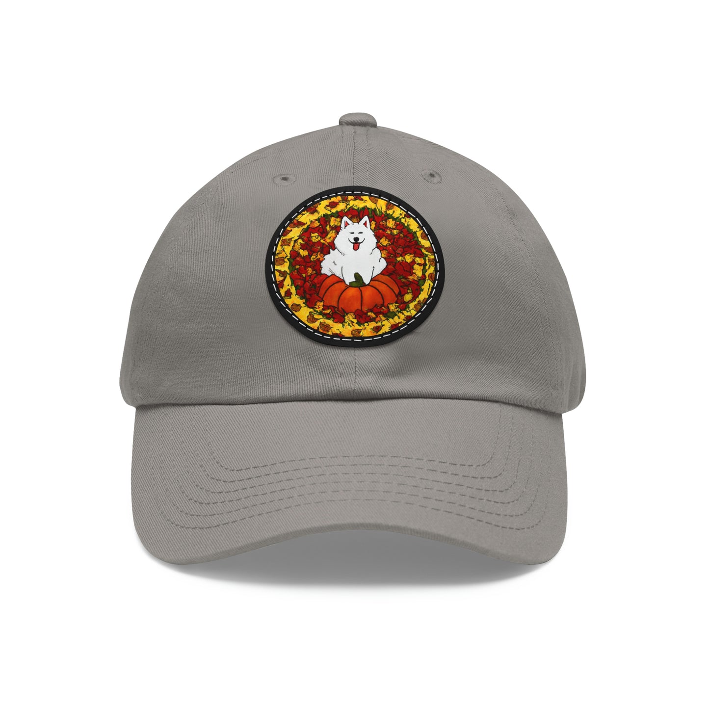 Fall Samoyed Hat with Leather Patch