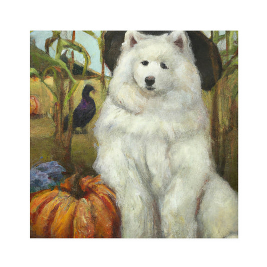 Fall Scene Samoyed Napkins