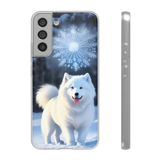 Samsung Crisp Samoyed Winter Day Flexi Cases