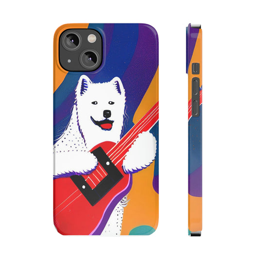 Samoyed Guitarist Slim Phone Cases, Case-Mate