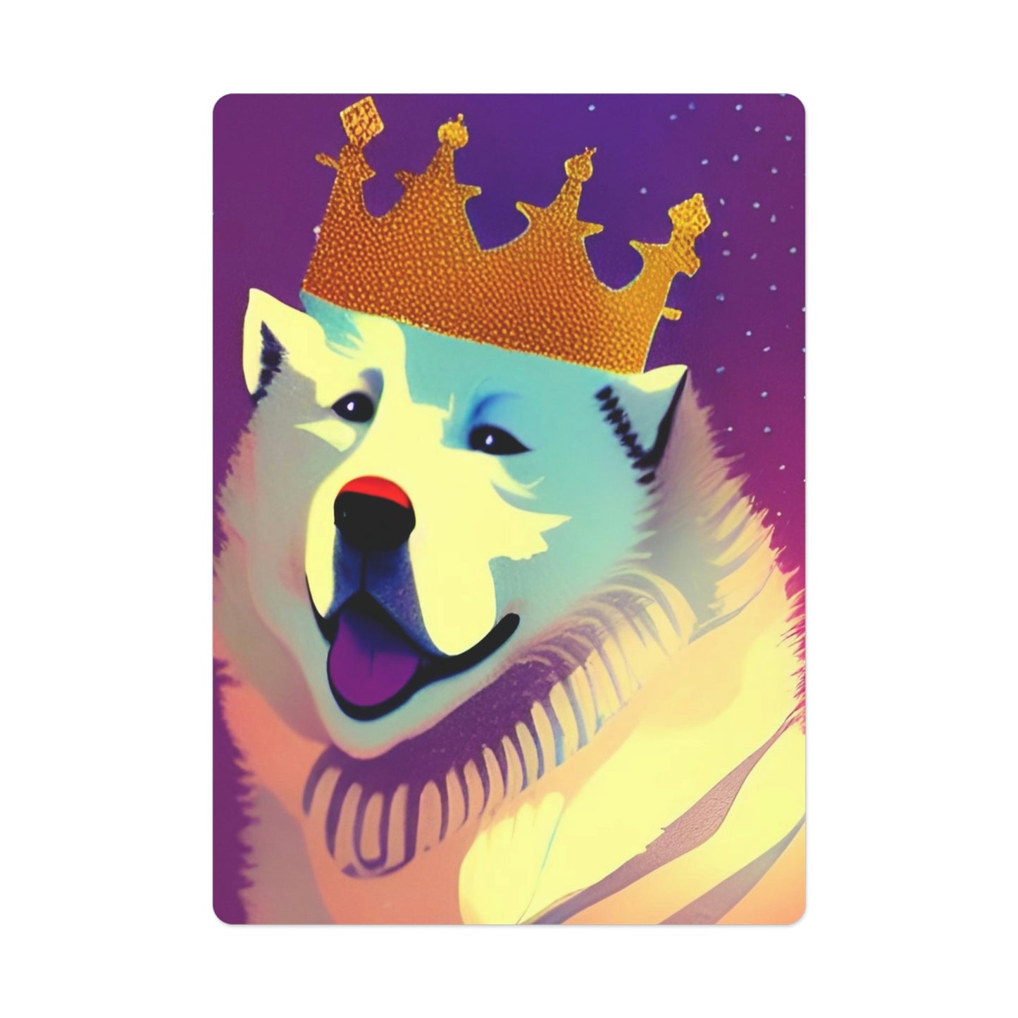 Fantasy King Samoyed Poker Cards