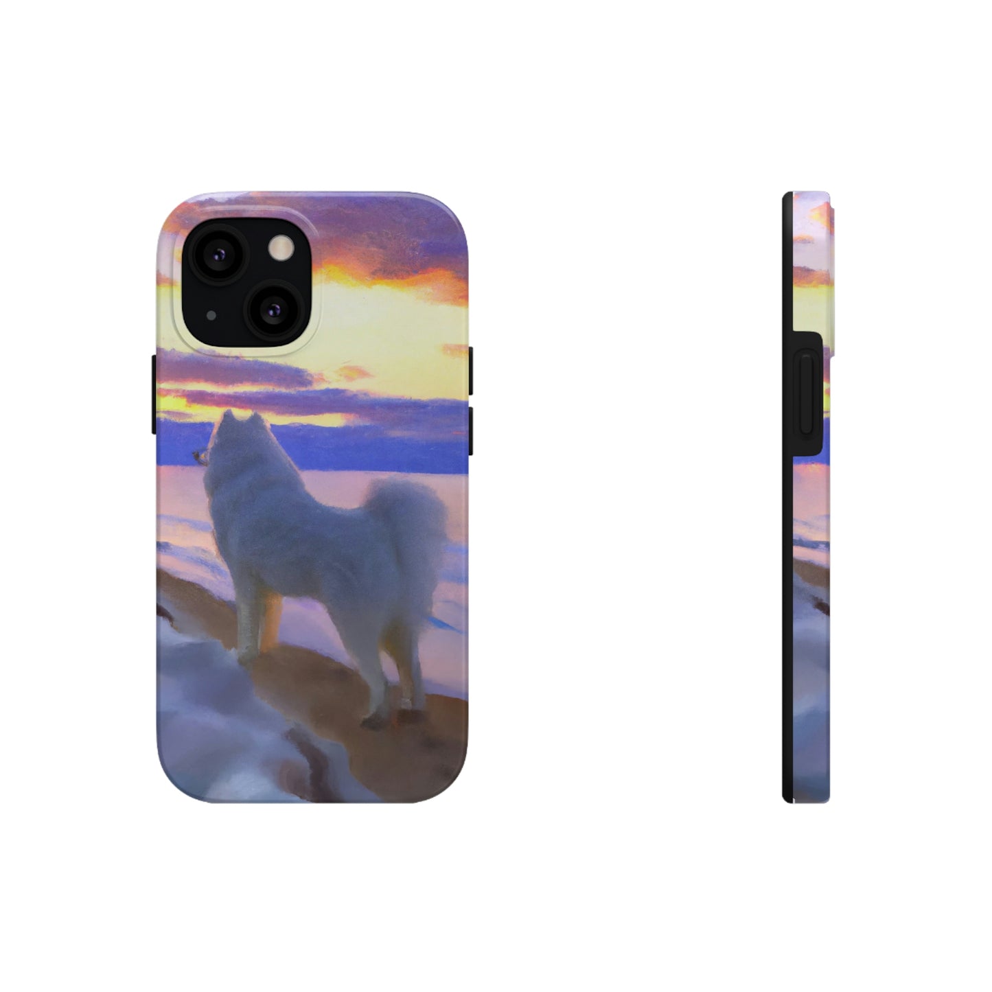 Sunset Samoyed Tough Phone Cases