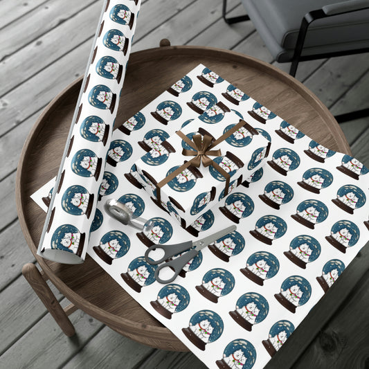 Samoyed Winter Snow Globe Gift Wrap Papers