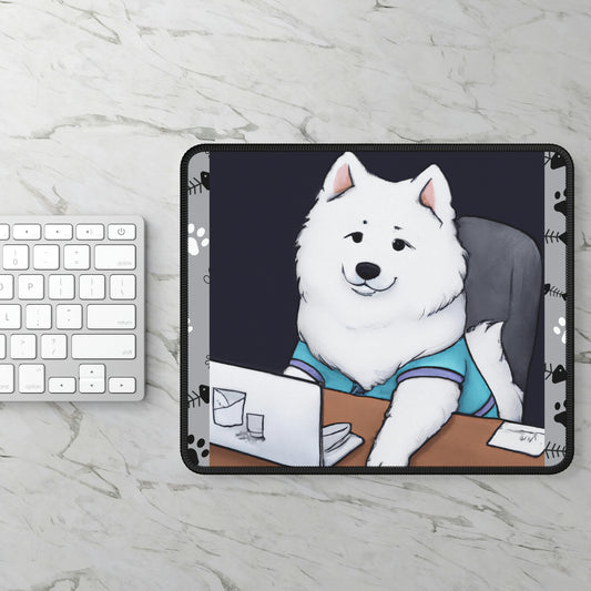 Gamer Samoyed Gaming Mouse Pad