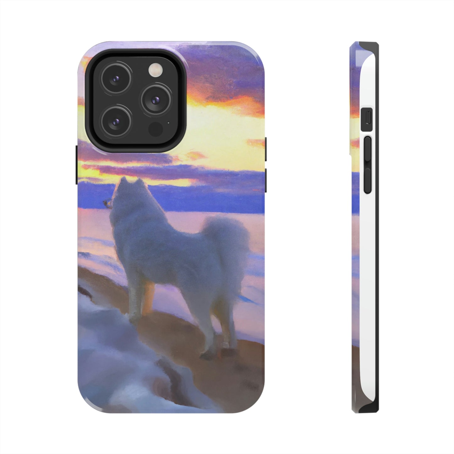 Sunset Samoyed Tough Phone Cases