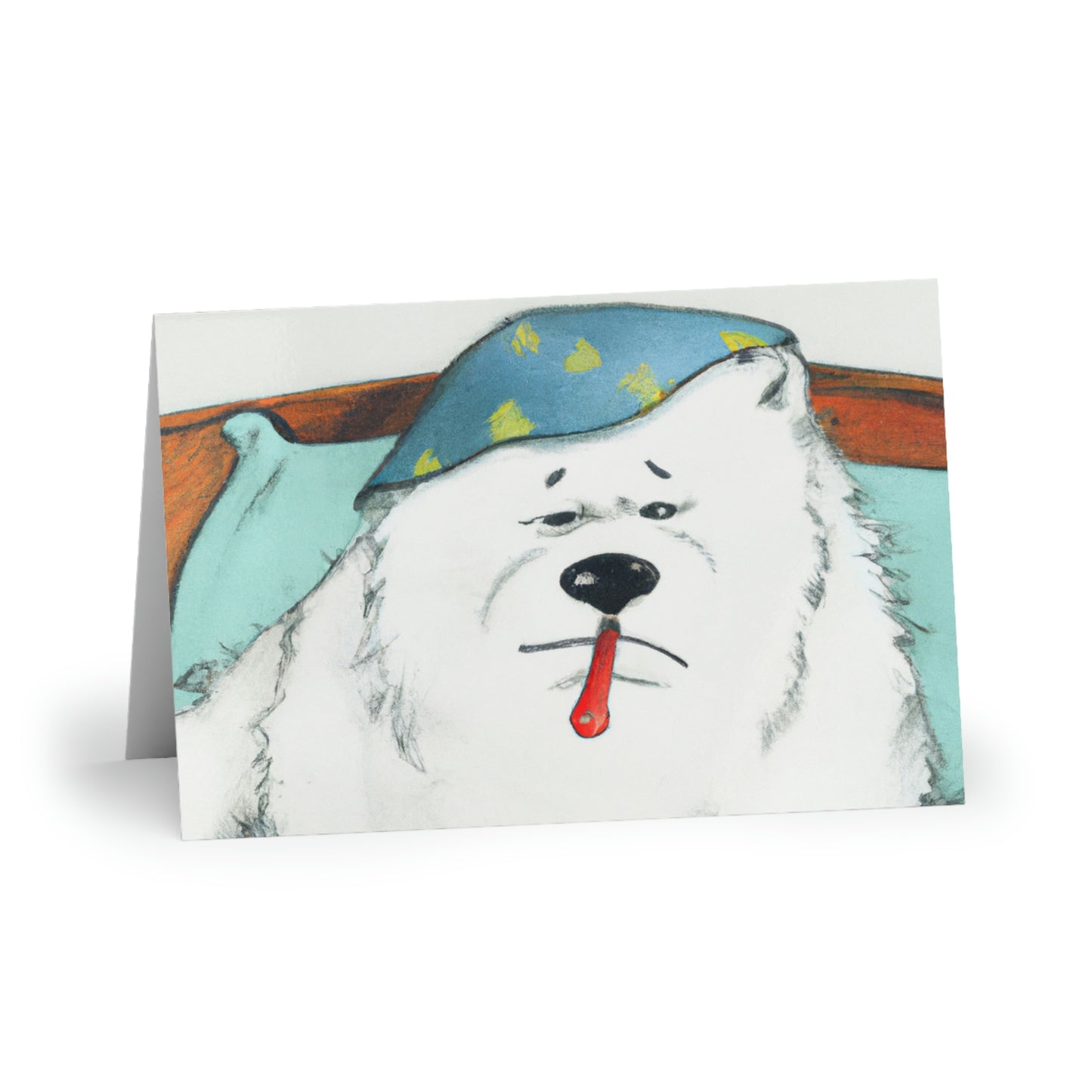 Get Better Soon Samoyed Greeting Cards (1 or 10-pcs)